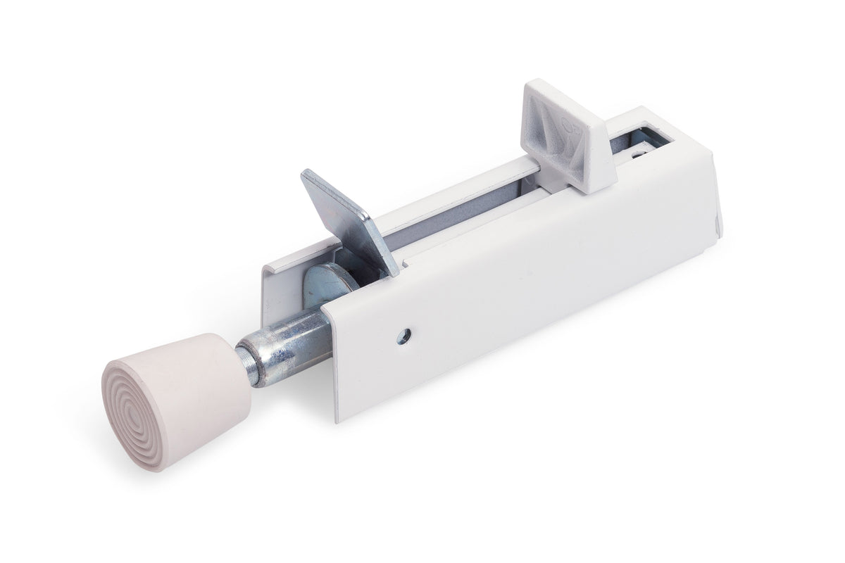 Dulimex DX deurvastzetter voetstift 30x122 mm wit – vooraanzicht