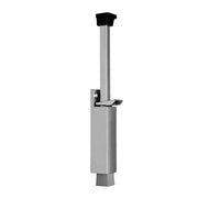 DX – Deurvastzetter voetstift / Luxe / 32×272 mm / schootuitslag 120 mm / deur tot 80 kg / stang staal verzinkt / zamac zilver