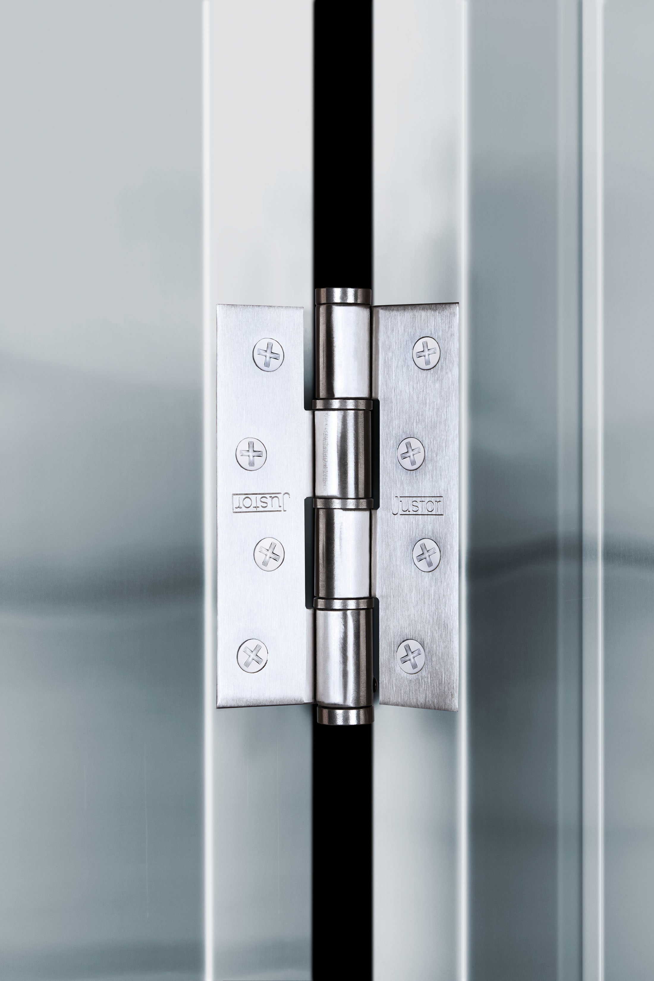 Justor deurveerscharnier enkelwerkend 180/30 mm RVS detail