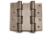 Justor deurveerscharnier dubbelwerkend 120/40 mm in gepolijst RVS, vooraanzicht