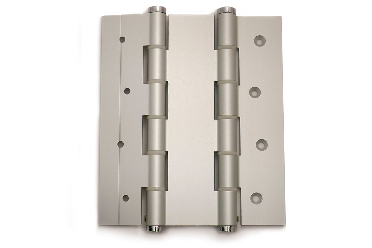 DX Justor deurveerscharnier dubbelwerkend 180/50 mm zilvergrijs – vooraanzicht