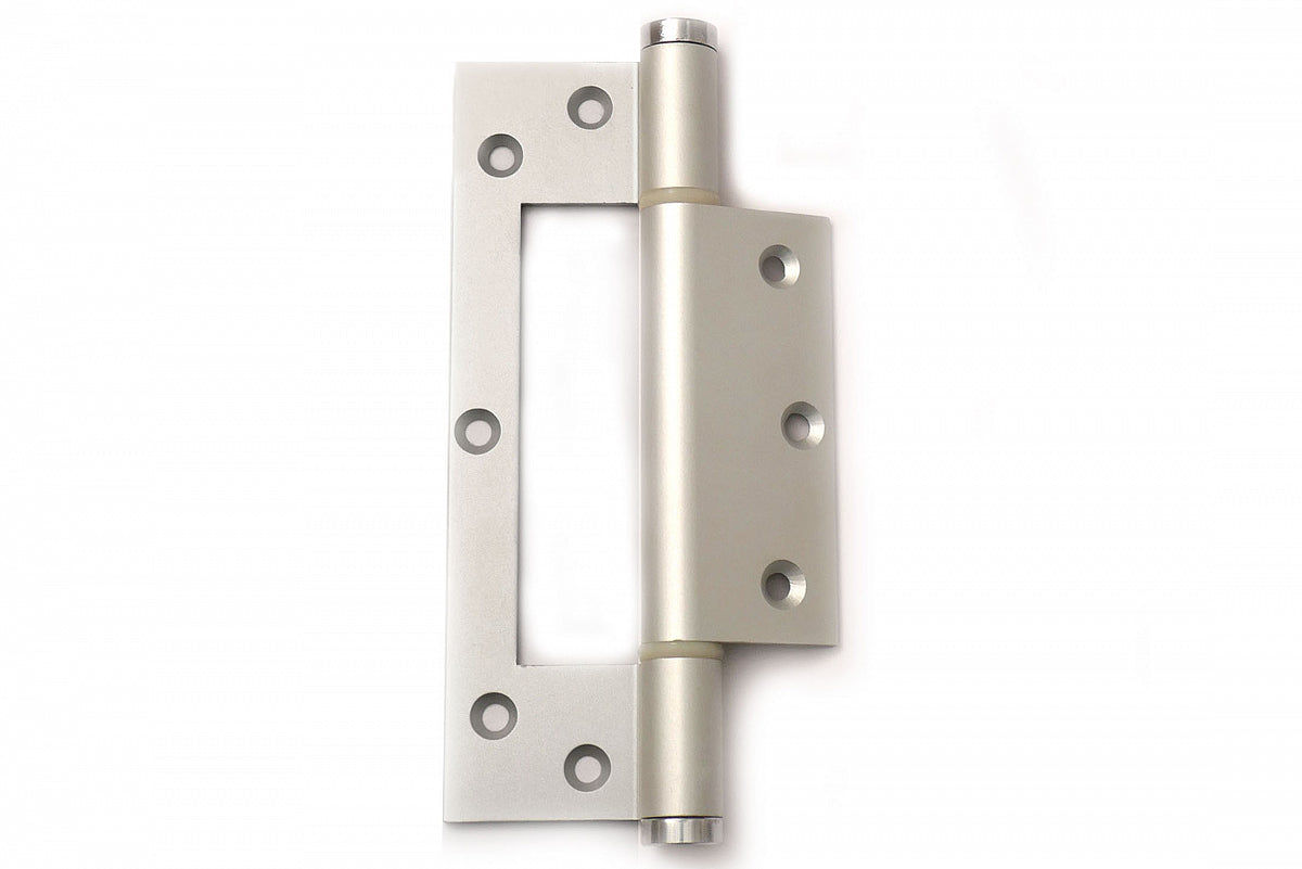 Dulimex deurveerscharnier enkelwerkend 150 mm, aluminium zilver, vooraanzicht