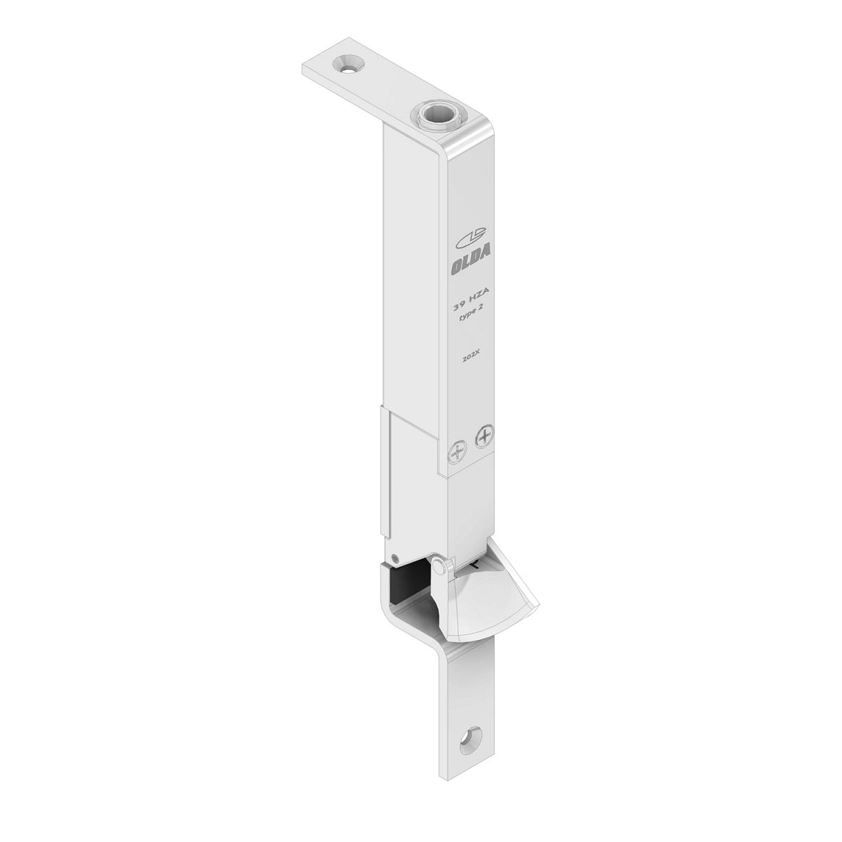 Dulimex automatische kantschuif 39 HZA TYPE 2 smal model 16 mm, staal verzinkt – vooraanzicht