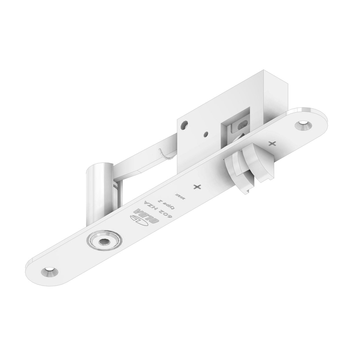 Dulimex automatische kantschuif 602 HZA kozijnmodel 200 mm staal verzinkt TYPE 2 vooraanzicht