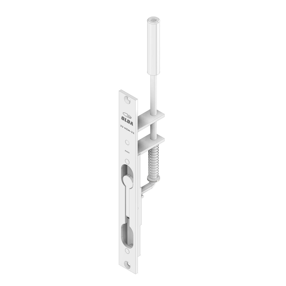 Dulimex kantschuif 33 HZM doornmaat 32 mm staal verzinkt vooraanzicht
