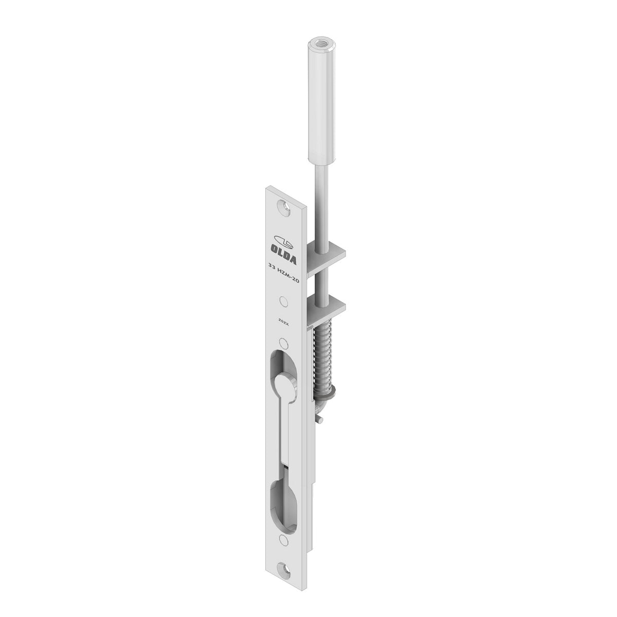 Dulimex kantschuif 33 HZM doornmaat 20 mm staal verzinkt vooraanzicht