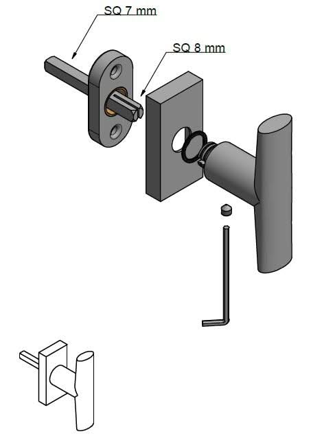Formani PBI103-DK draaikiepgarnituur niet afsluitbaar PVD mat zwart