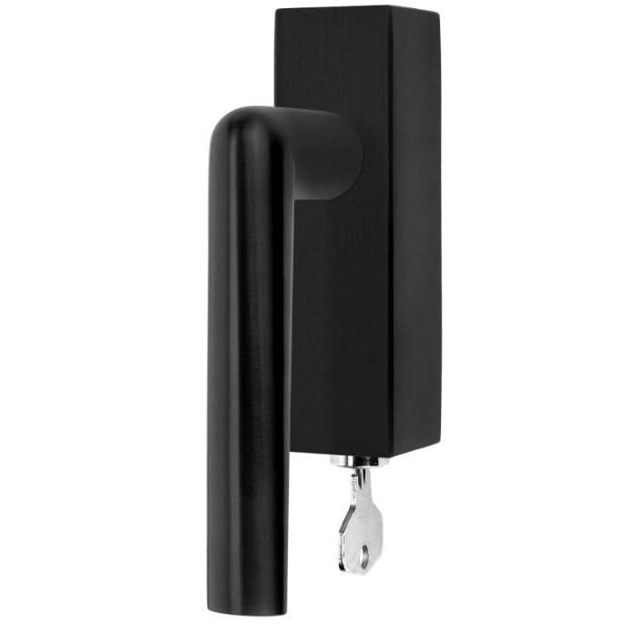 Formani PBI100-DKLOCK draaikiepgarnituur afsluitbaar PVD mat zwart rechtdraaiend