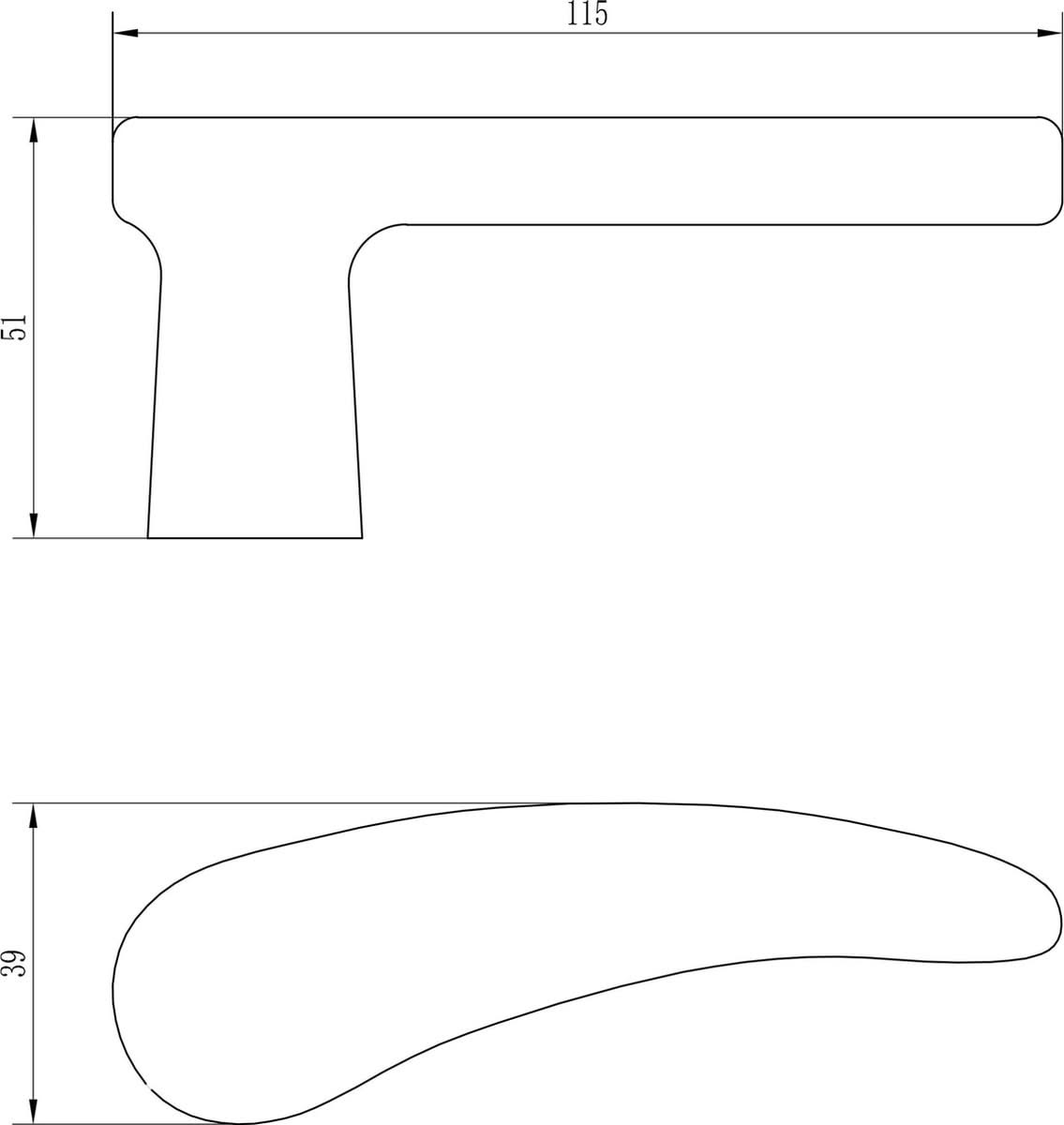 Impresso Deurkruk Philly Zwart op rond rozet - Deurbeslag-expert
