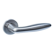 Intersteel deurkruk Q 03 op rozet RVS PVD vooraanzicht