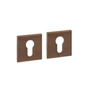 Intersteel Q Cilinderrozetten Verdekt 53x53x6mm PVD Brons