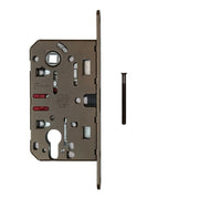 AGB magneetslot 18 mm cilinder PC85 mat brons zonder tegenplaat, vooraanzicht