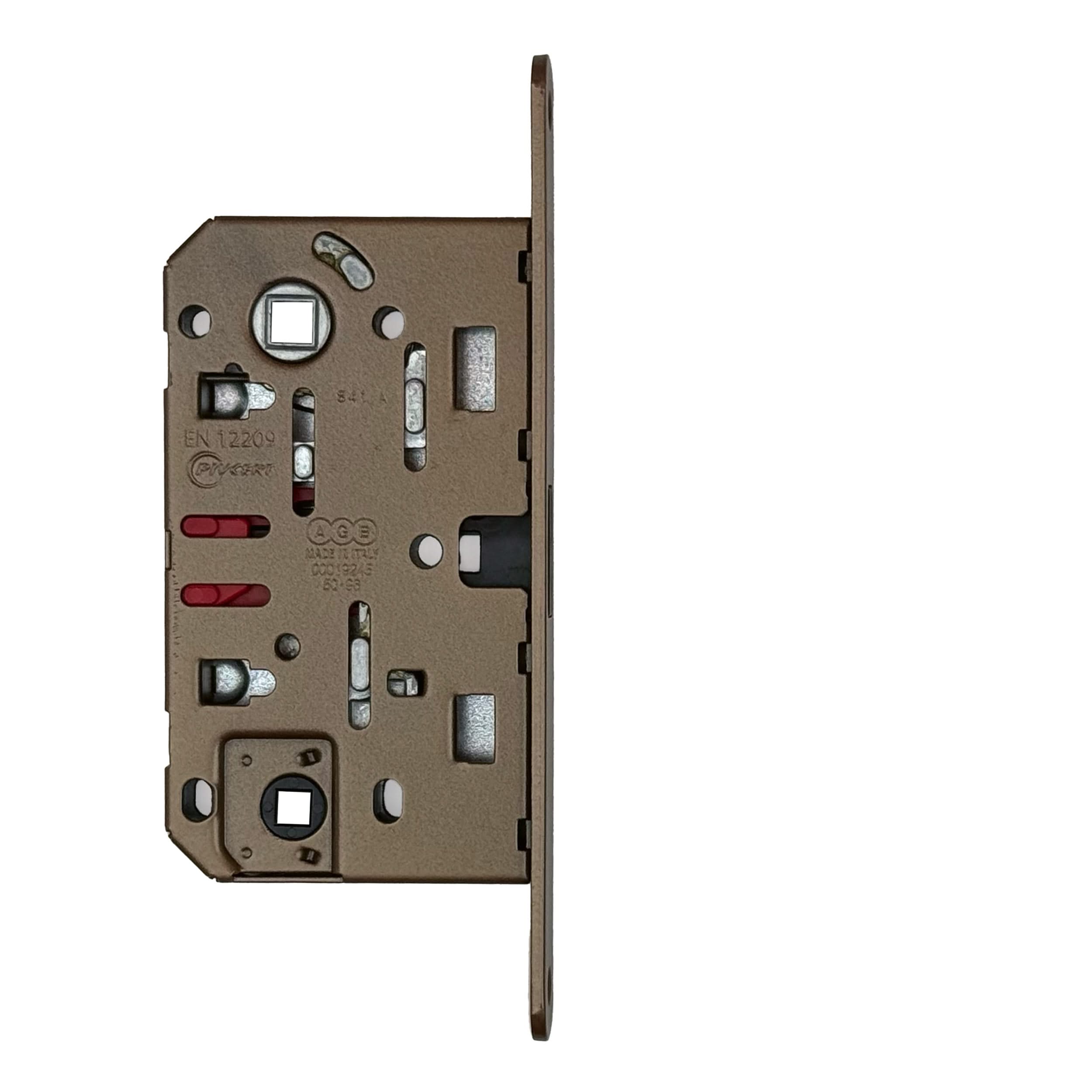 AGB magneetslot 18 mm WC 96 mm mat brons zonder tegenplaat, vooraanzicht