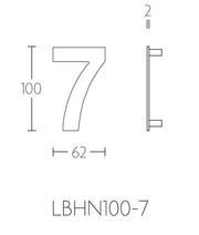 Formani BASICS huisnummer 7 brons - lijntekening LBHN100-7