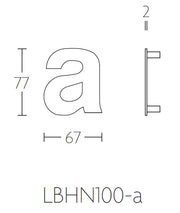 Formani BASICS huisletter A brons - lijntekening LBHN100-A
