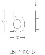 Formani BASICS huisletter B brons - lijntekening LBHN100-B