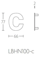 Formani BASICS huisletter C brons - lijntekening LBHN100-C