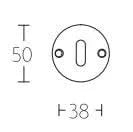 Formani | Sleutelplaatje | PBN50 | 50mm | mat roestvast staal - Deurbeslag-expert