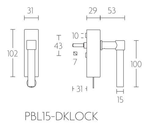 Formani PBL15-DKLOCK draaikiepgarnituur afsluitbaar brons