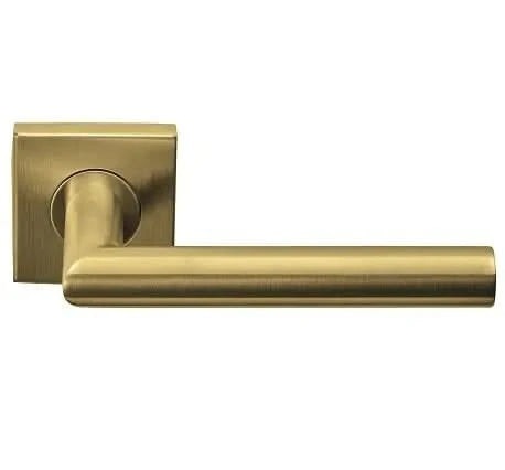 Deurkruk Acantha | geveerd rozet | PVD mat Goud