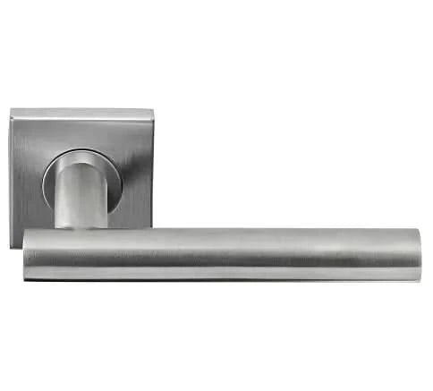 Deurkruk Portara | vierkant rozet | RVS mat