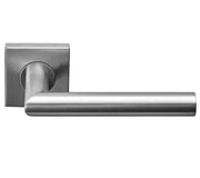 Deurkruk Acantha | geveerd rozet | RVS mat