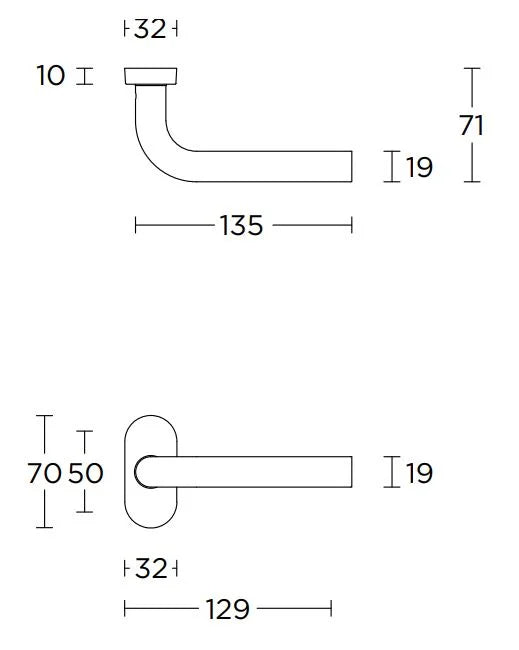 Formani | Deurkruk | Formani | LB3-19B32G | PVD champagne