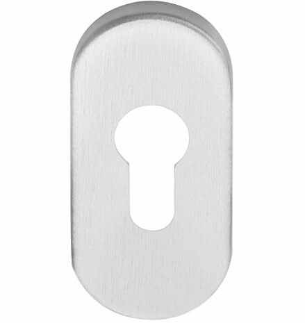 Formani | Cilinderplaatje Ovaal BASIC LBY32 | RVS mat