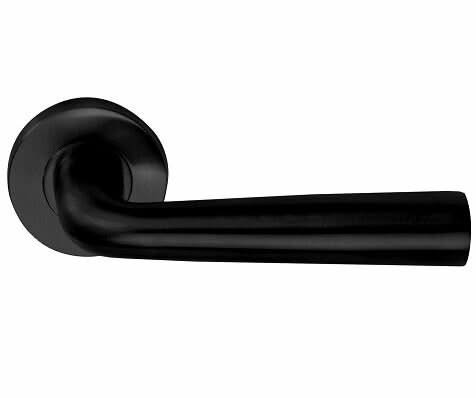 Deurkruk Atriya | ronde rozet | Zwart mat