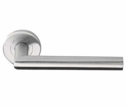 Deurkruk Loggetta | ronde rozet | RVS mat