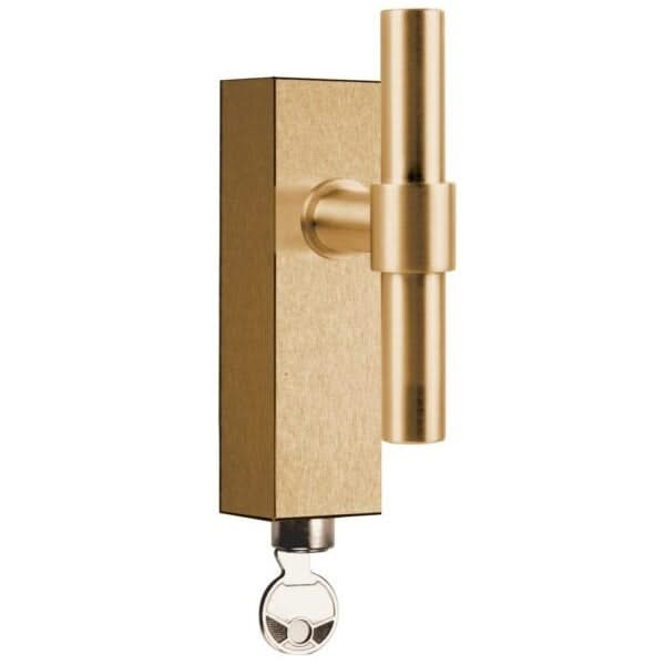 Formani PBT15-DKLOCK draaikiepgarnituur afsluitbaar PVD mat goud rechts/ linksdraaiend