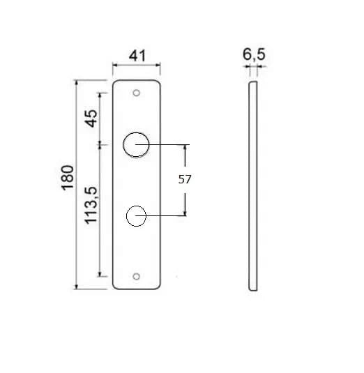 AMI | Deurkrukken 180/41 | Type 332 | WC5/57 | Zwart - Deurbeslag-expert