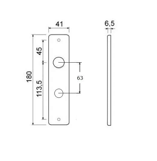 AMI | Deurkrukken 180/41 | Type 332 | WC63/8 | Zwart - Deurbeslag-expert