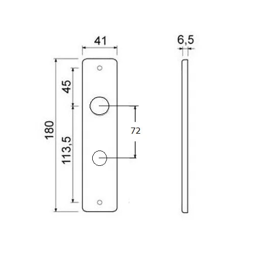 AMI | Deurkrukken 180/41 | Type 332 | WC8/72 | Zwart - Deurbeslag-expert