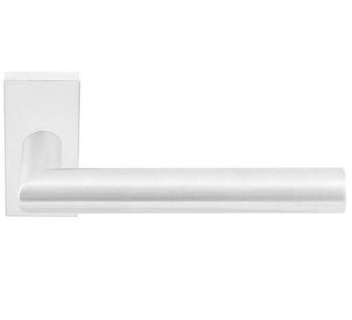 Deurkruk Stoa | rechthoekig rozet | Wit