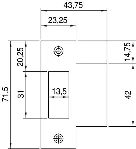 Nemef Sluitplaat Verzinkt p1255/12 - Deurbeslag-expert
