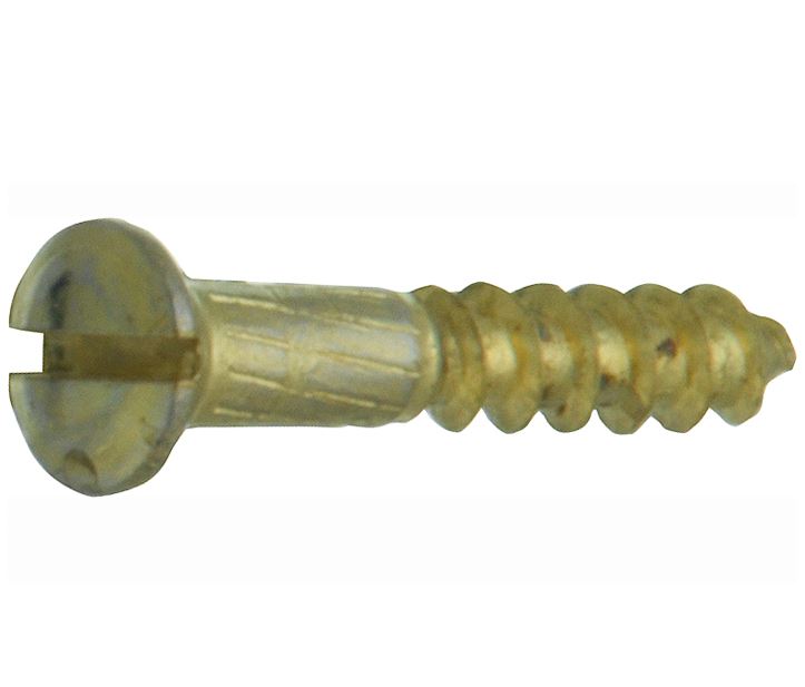 Artitec houtschroef 4,0 x 25 mm in messing (ongelakt), set van 4, vooraanzicht