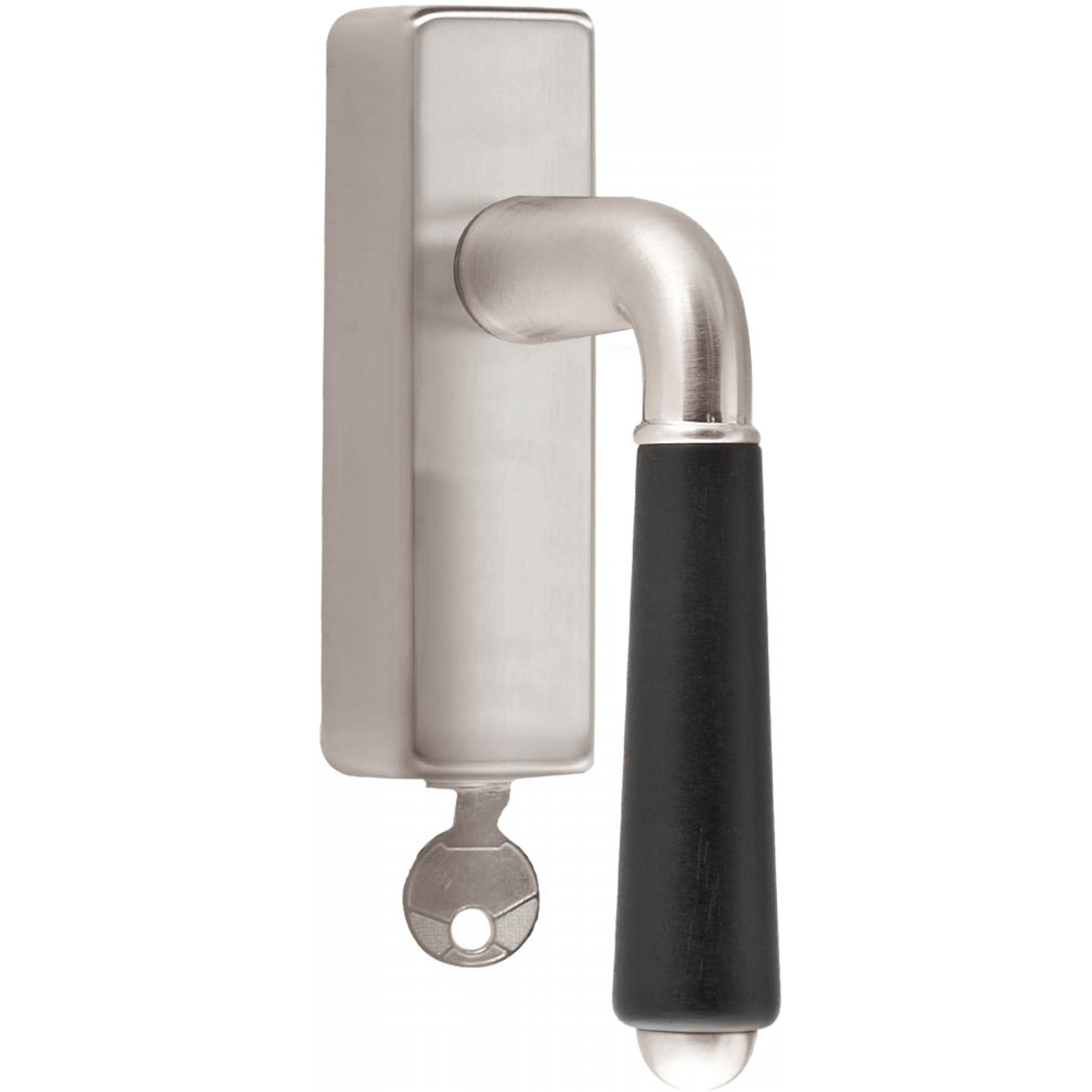 Formani 1952-DKLOCK-O draaikiepgarnituur afsluitbaar mat nikkel/ebbenhout linksdraaiend