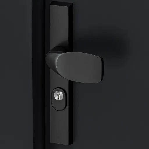 AXA Veiligheidsbeslag Edge Plus Smal Kruk WingBlok PC92 Anti-Kerntrek Zwart - Deurbeslag-expert