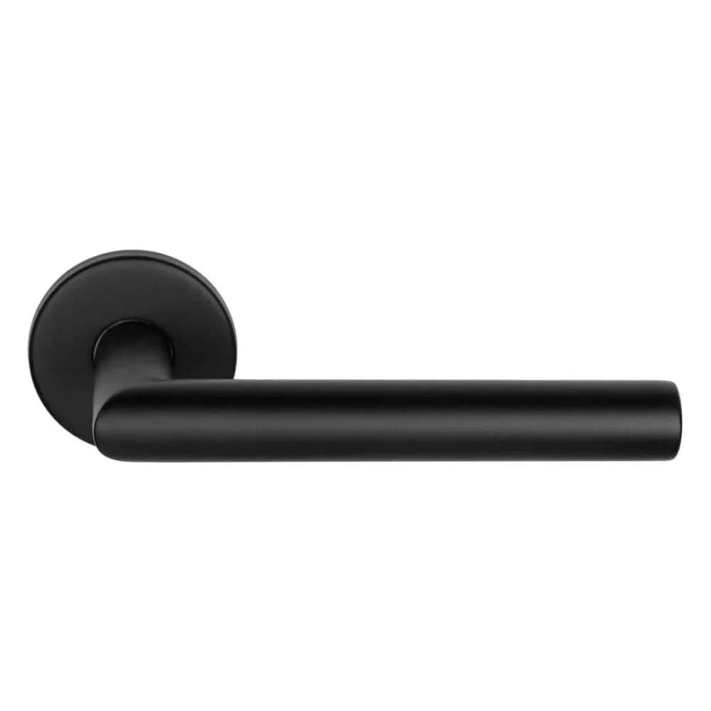Formani | Voordeurset | knop/kruk | Mat Zwart LB2-19 | - Deurbeslag-expert