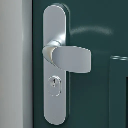 AXA Veiligheidsbeslag Oval Plus kruk Wing+U PC72 anti-kerntrek aluminium naturel - Deurbeslag-expert