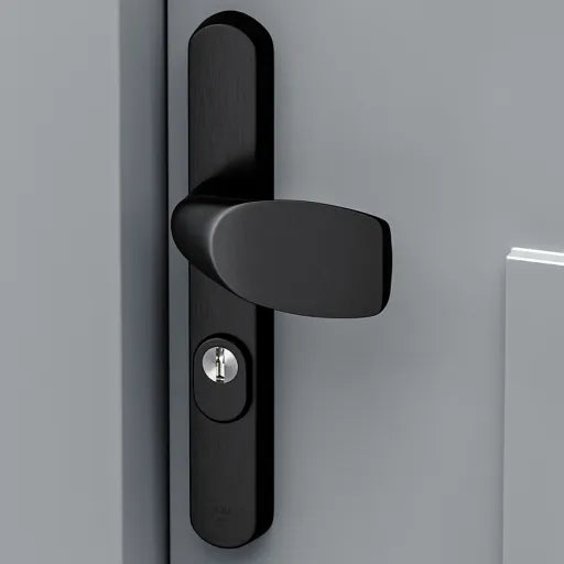 AXA Veiligheidsbeslag Oval Plus smal kruk Wing+U PC92 anti-kerntrek zwart - Deurbeslag-expert