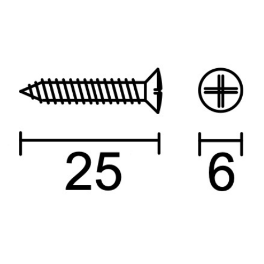 HDD Pro Schroef Kruiskop Deurkruk Inox Look - Deurbeslag-expert