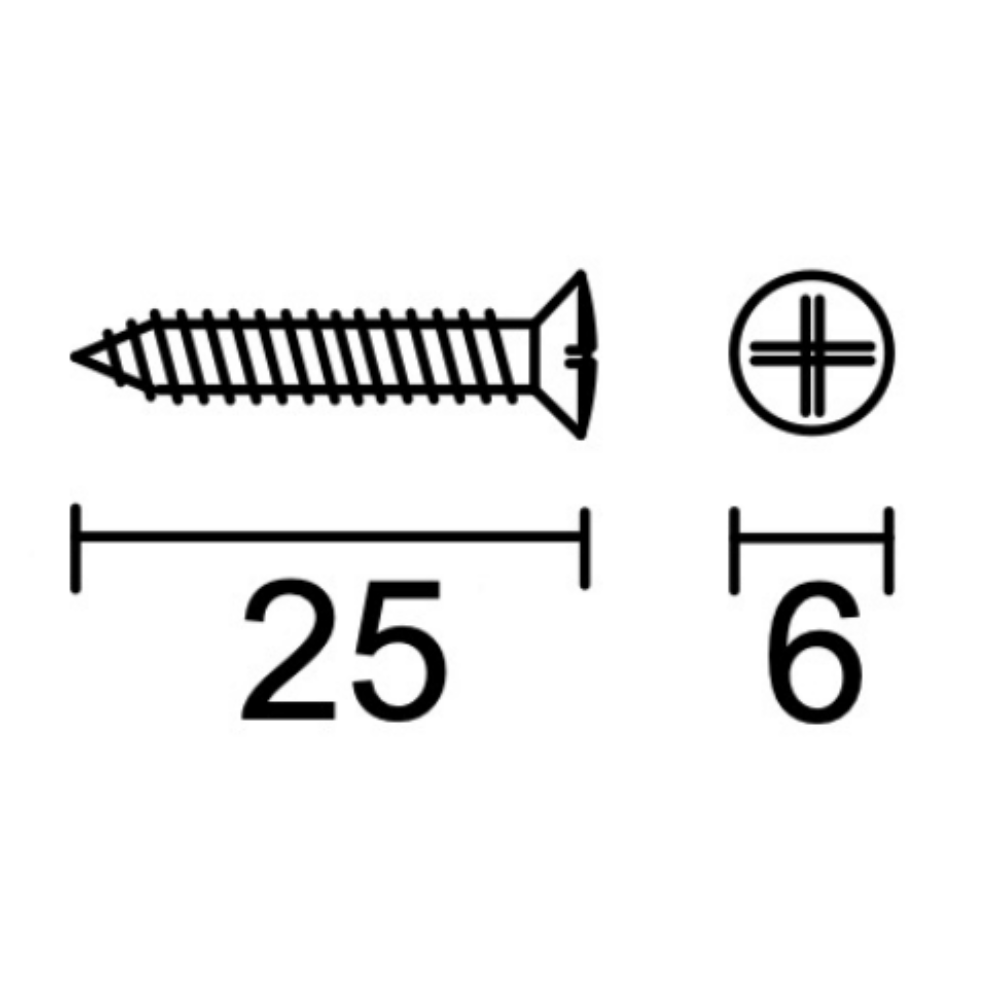 HDD Pro Schroef Kruiskop Deurkruk Zwart - Deurbeslag-expert