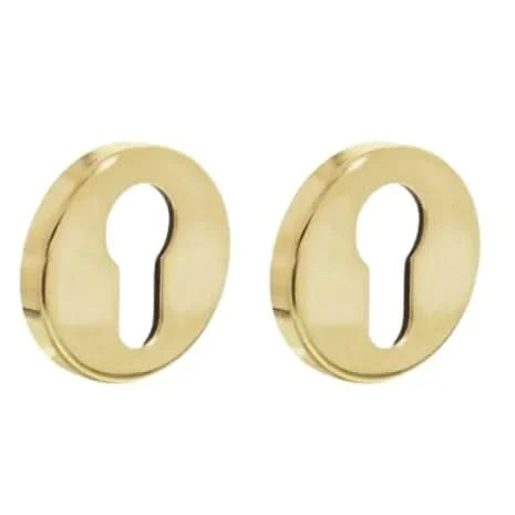 Intersteel | Rozet profielcilindergat | Rond | Verdekt | Kunststof | Messing Gelakt