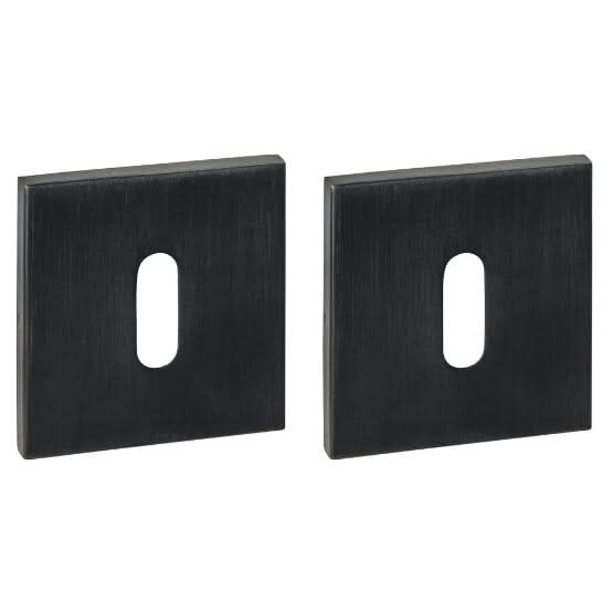 Intersteel Q Sleutelrozetten verdekt 53x53x6mm pvd zwart