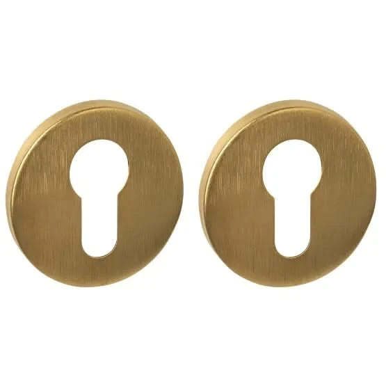 Intersteel Q Cilinderrozetten verdekt ø52x6mm pvd messing mat