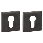 Q cilinderrozetten verdekt 53x53x6mm PVD Antraciet