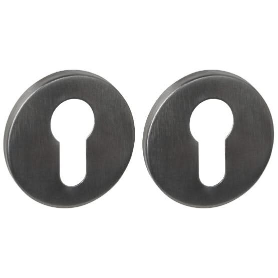 Intersteel Q Cilinderrozetten verdekt ø52x6mm pvd zwart