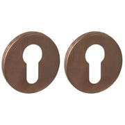 Intersteel Q Cilinderrozetten verdekt ø52x6mm met stift 6-8mm pvd brons